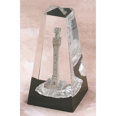 Lucite Obelisk Embedment (3 1/4"x3 1/4"x5 1/2")