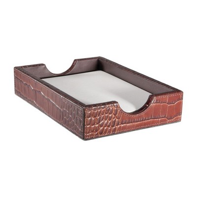 Embossed Croc Leather Memo Tray