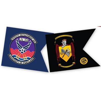 Double Face Guidon And Burgees Flag w/3" Sleeve And Tab (20"x27¾")
