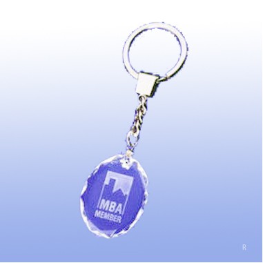Oval Crystal Key Chain (Screened)