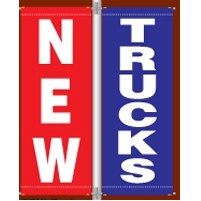 16 Oz. Nylon Pole Banner Set - New Trucks (3'x8')