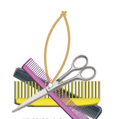 Beautician Combo Promotional Ornament w/ Black Back (10 Square Inch)