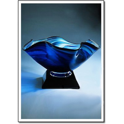 Glacier Art Glass Bowl w/o Marble Base (10"x5")
