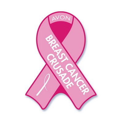 Awareness Ribbon Shape Paper Hand Fan W/out Stick