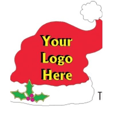 Santa Hat Square Metal Photo Magnet (2 1/2"x2 1/2")