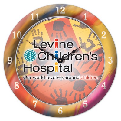 Full Color Case & Dial Wall Clock (10 3/4" Diameter)