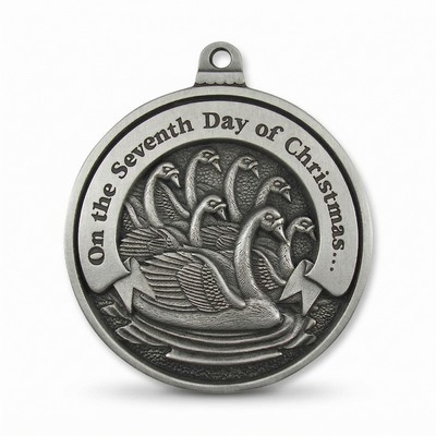 Twelve Days of Christmas Mini Ornament (Day 7 - Seven Swans-a-Swimming)