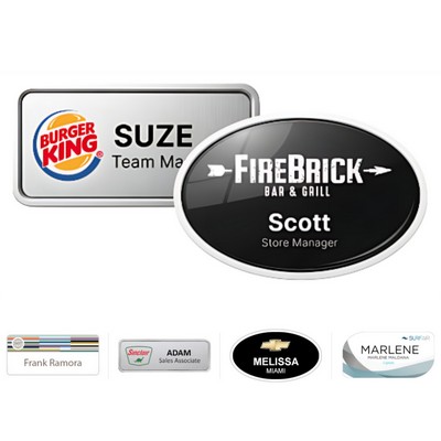 Digitally Printed Name Badge All Sizes
