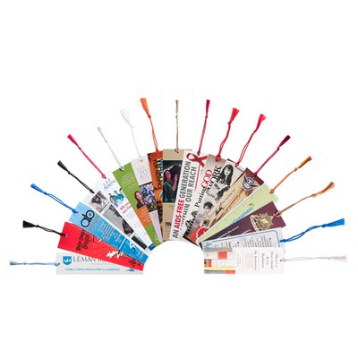 Full-Color Bookmarks | 2" x 7" | 14pt | Floss Tassel