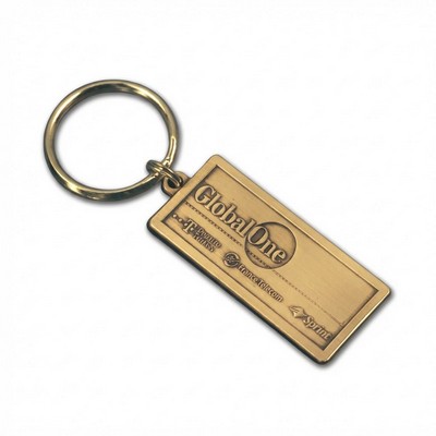Medium Die Struck Brass Registered Key Tag (1 3/4" Up to 2")