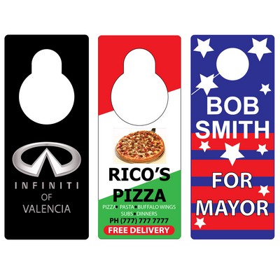Full Color Custom Door Hangers w/Punched Hole & Slit