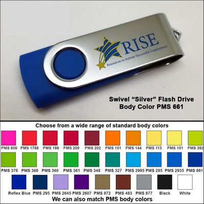 Swivel Flash Drive - 256 MB Memory - Body PMS 661