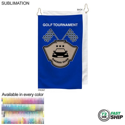 72 Hr Fast Ship - Colored Microfiber Dri-Lite Terry Golf Towel, Finished, Sublimated (15"x25")