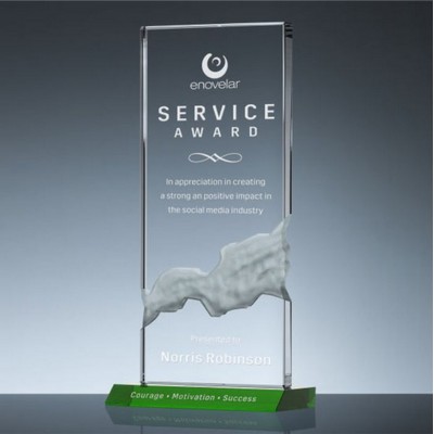 Cascade Award w/Green Base (6"x 13")