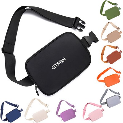 Waterproof Nylon Belt Bag with Adjustable Strap & Anti-Theft Pocket