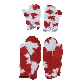 Canadian Made Premium Patriotic Fleece Mitts