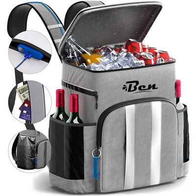 Large Capacity Insulated Backpack w/ Reflective Strips
