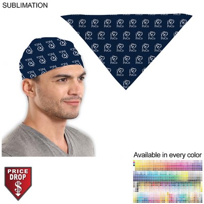 Triangle Bandana, Stitched Edges, Sublimated Edge to Edge (Decorated in Canada) (32"x22"x22")