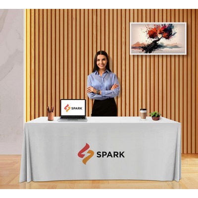 Premium White Table Covers - 6' x 2.5' (4 sided)