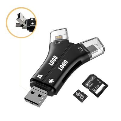 4-in-1 SD Card Reader For all Devices