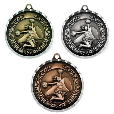 Diamond-cut Cheer Medal - Engravable