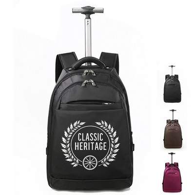 Rolling Travel Backpack with Laptop Protection