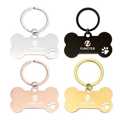 Metal Iron Fang Bone Minimalist Keychain