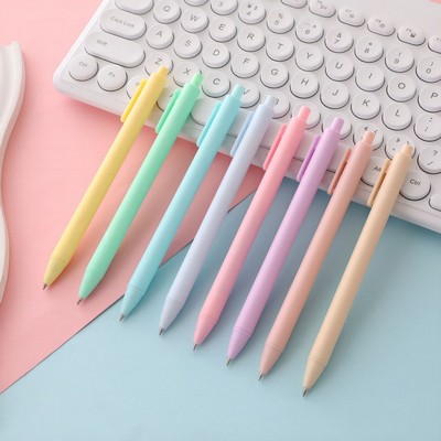 Macaron Minimalist Retractable Gel Pen 0.5mm Black Ink