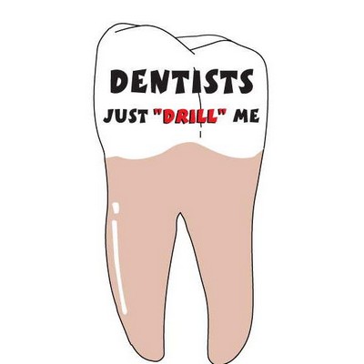 Tooth Promotional Magnet w/ Strip Magnet (8 Square Inch)