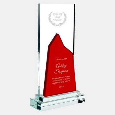 Red Mountain Award with Clear Base