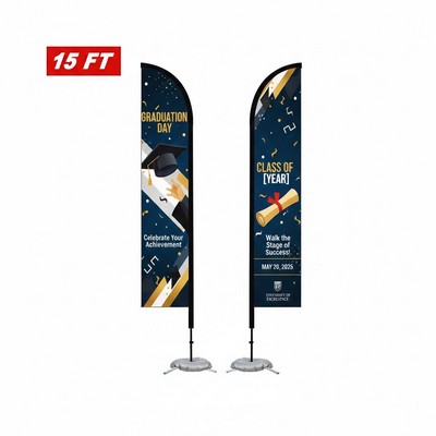 15' Professional Cross-Base Flag & Weight Bag