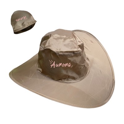 Nylon Folding Cowboy Hat With Pouch