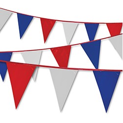 Red, White, & Blue Triangle Pennants