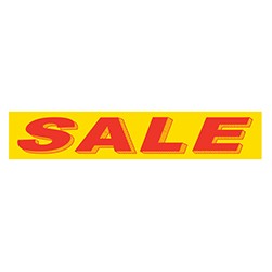 "SALE" Red/Yellow Rectangle Slogan Vinyl Sticker