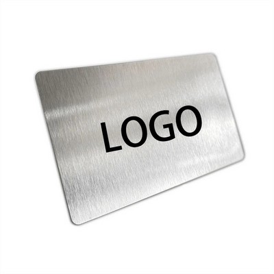 Standard Double Sided Brushed Silver Metal Business Card