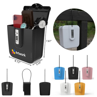 Portable Anti-Theft Lock Box with Steel Cable
