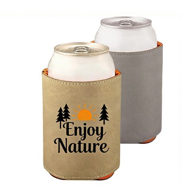 Leather Beverage Holder 12oz With Logo