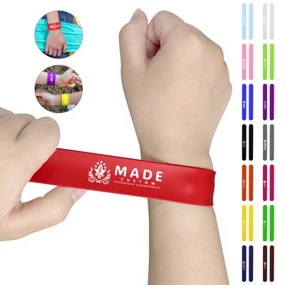 Silicone Slap Bracelets Solid Color Wristbands