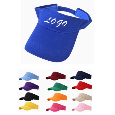 Embroidery Sun Visor Hats Adjustable UV Protection