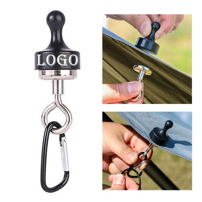Magnetic Camping Hooks with Aluminum D-Ring