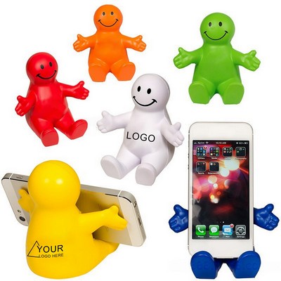 PU Smiley Face Figurine Phone Holder