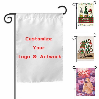 12" x 18" Custom Double Sided Garden Banner