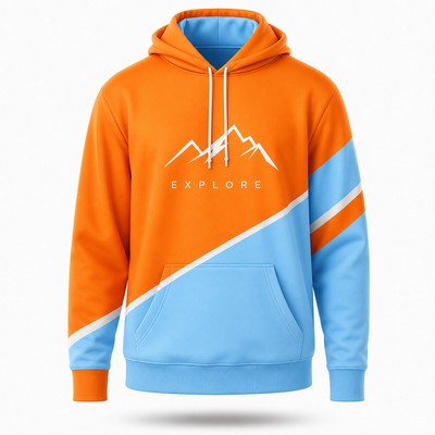 Unisex Fleece Lined Kangaroo Pocket Hoodie 8.3Oz