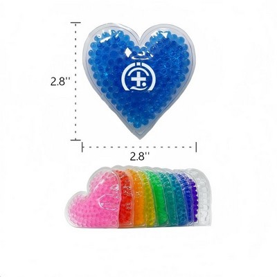 2.8" Heart Shape Pvc Gel Bead Hot Cold Ice Pack