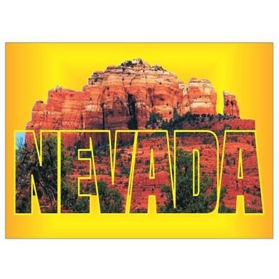 Red Rock Canyon Rectangle Badge w/ Bar Pin (2"x3")