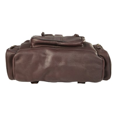 Leather Top Handle Pocket Backpack