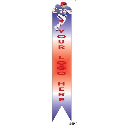 Football Player Bookmark w/ Black Back