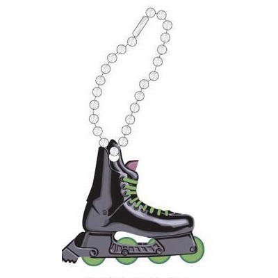 Roller Blades Promotional Key Chain w/ Black Back (8 Square Inch)