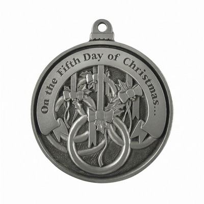 Twelve Days of Christmas Full Size Ornament (Day 5 - Five Gold Rings)