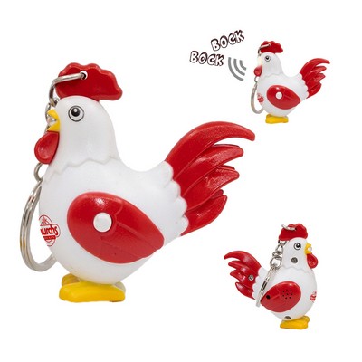 Crowing Rooster LED Light Keychain